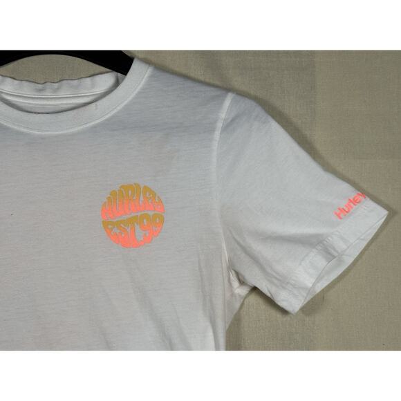Hurley XL 13-15 Yrs White Retro Est 99 Graphic T-Shirt Boys Surf - Picture 9 of 16